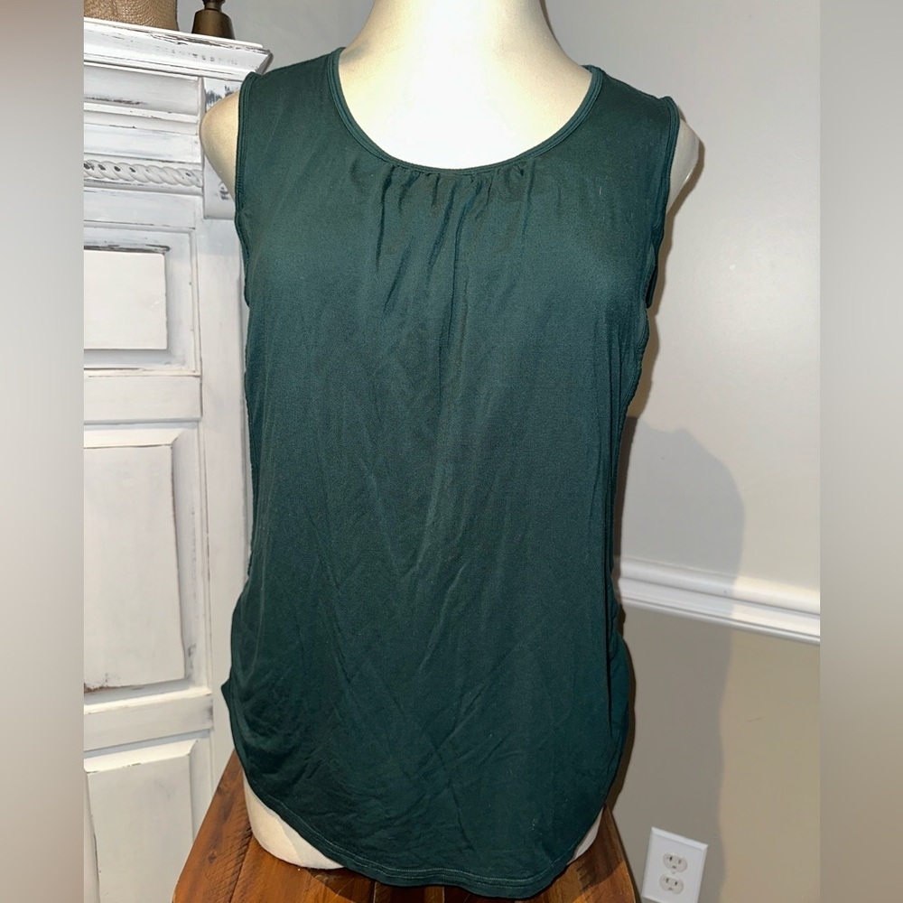 SmallShow Size Large Maternity  & Easy Access Nursing Green Tank